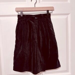 Esprit | Shorts | Velour Black with Brown High Waisted Shorts